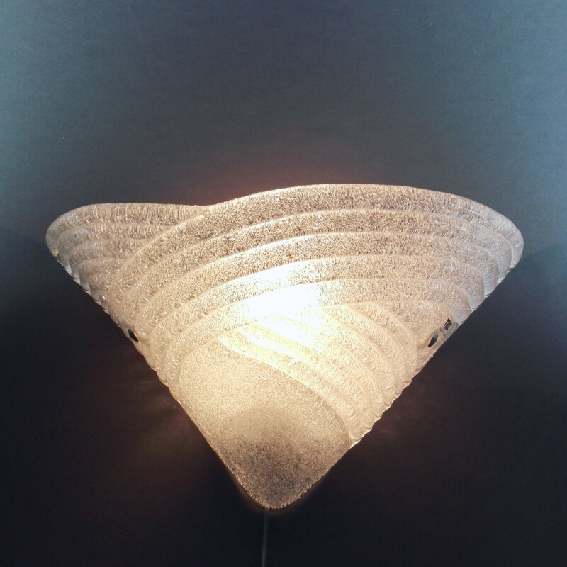 Murano glass vintage wall lamp by Carlo Nason for "Itre", Italy 1980s