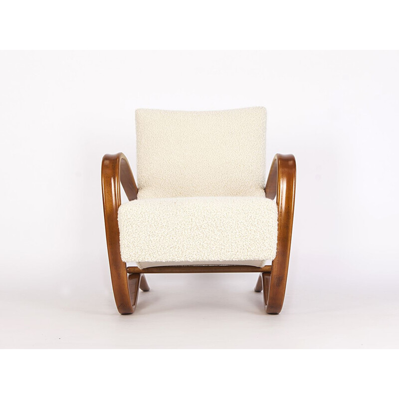 Vintage boucle armchair H-269 by Jindrich Halabala for Spojene UP Zavody, 1930s