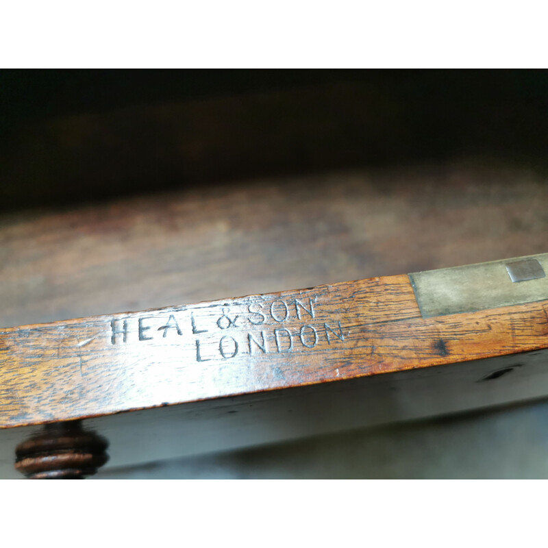 Mid century mahogany pedestal desk by Heal & Son, London