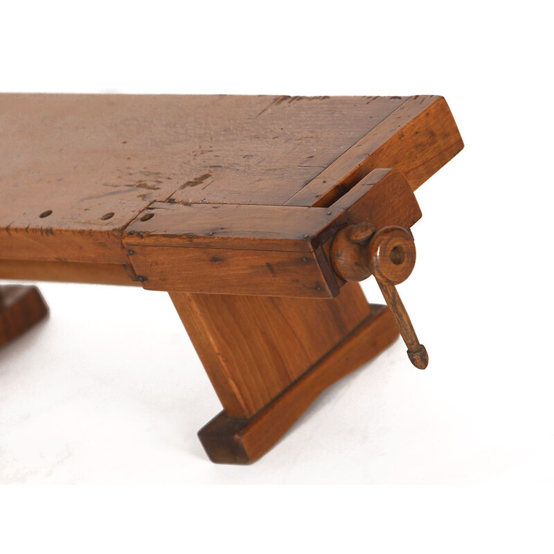 Vintage miniature wooden work table, Czech Republic 1940