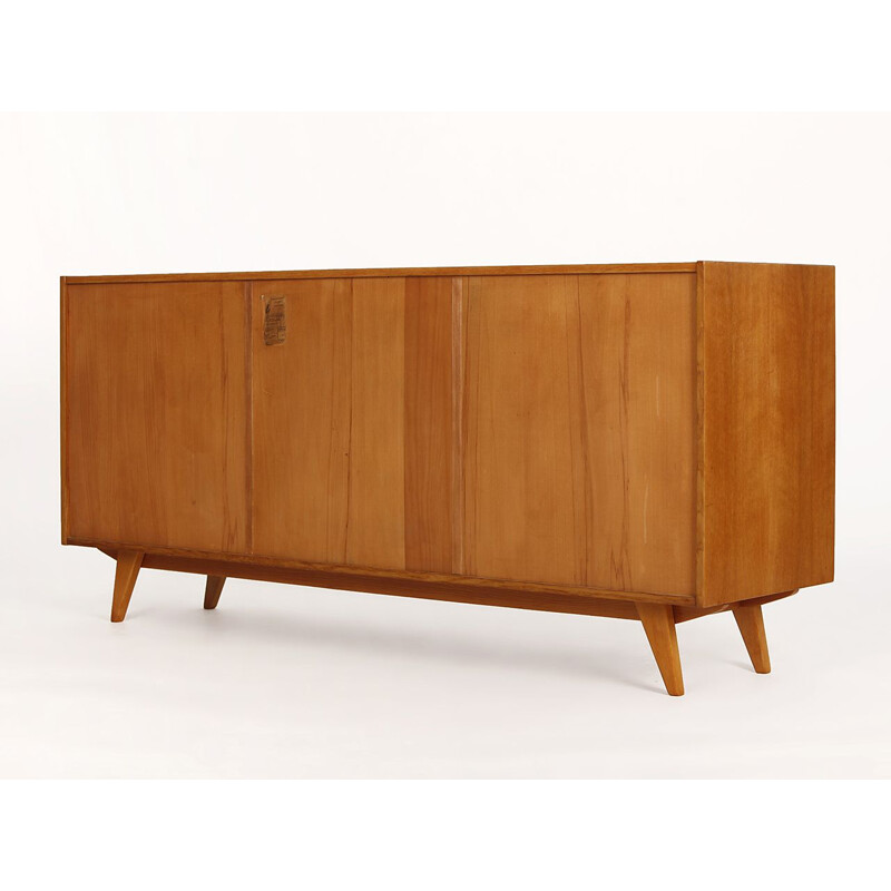 Mid century yellow and white sideboard U 460 by Jiri Jiroutek for Interier Praha, Czechoslovakia 1960s