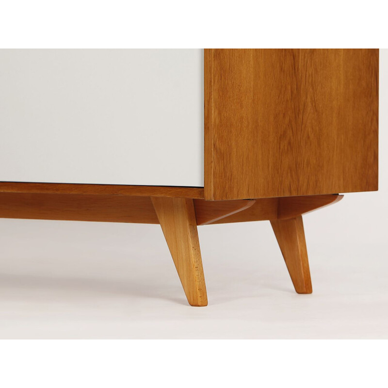 Mid century yellow and white sideboard U 460 by Jiri Jiroutek for Interier Praha, Czechoslovakia 1960s