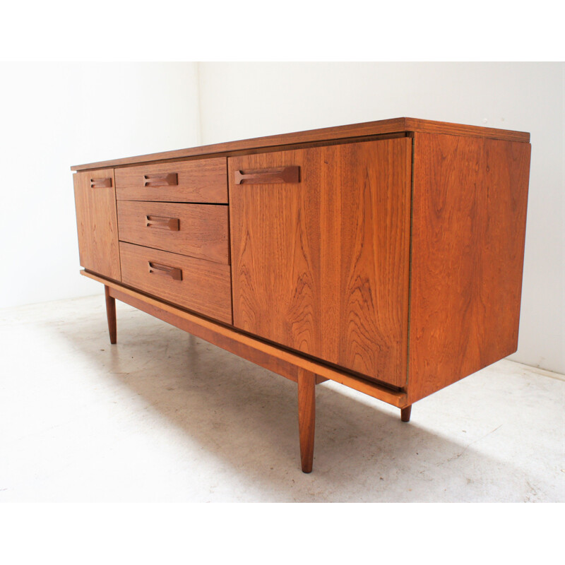 Vintage teak sideboard with 2 doors and 3 drawers by Frank Guille for Austinsuite