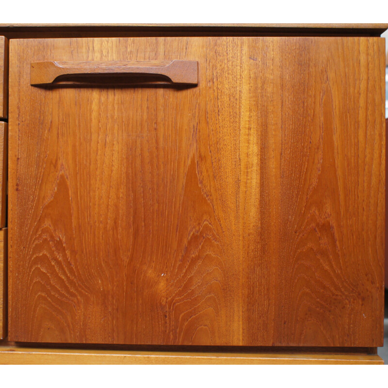 Vintage teak sideboard with 2 doors and 3 drawers by Frank Guille for Austinsuite