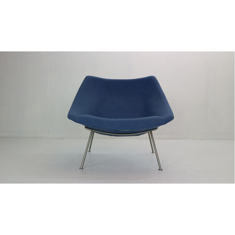 Vintage F157 blue armchair by Pierre Paulin for Artifort, Netherlands 1964