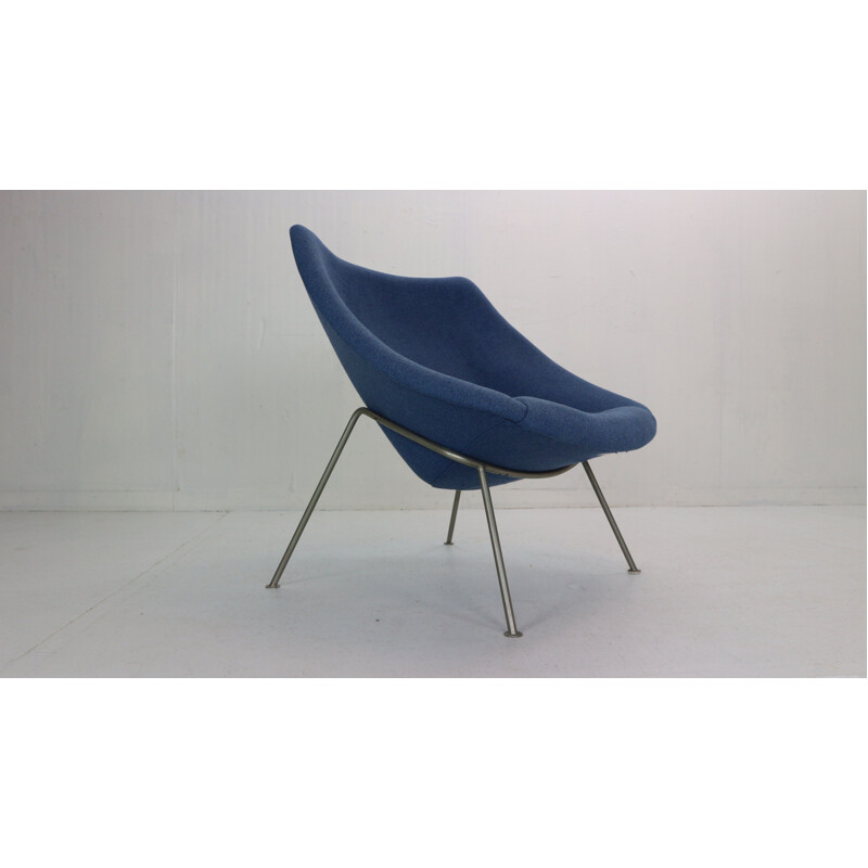 Vintage F157 blue armchair by Pierre Paulin for Artifort, Netherlands 1964