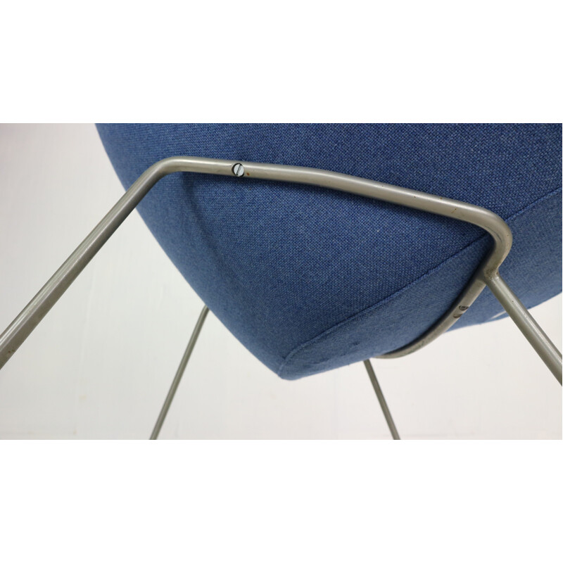 Vintage F157 blue armchair by Pierre Paulin for Artifort, Netherlands 1964