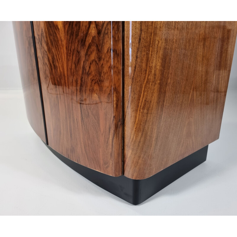 Art Deco walnut vintage cabinet by Jindřich Halabala for UP Závody, 1950s