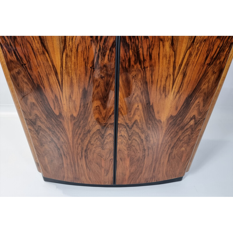 Art Deco walnut vintage cabinet by Jindřich Halabala for UP Závody, 1950s