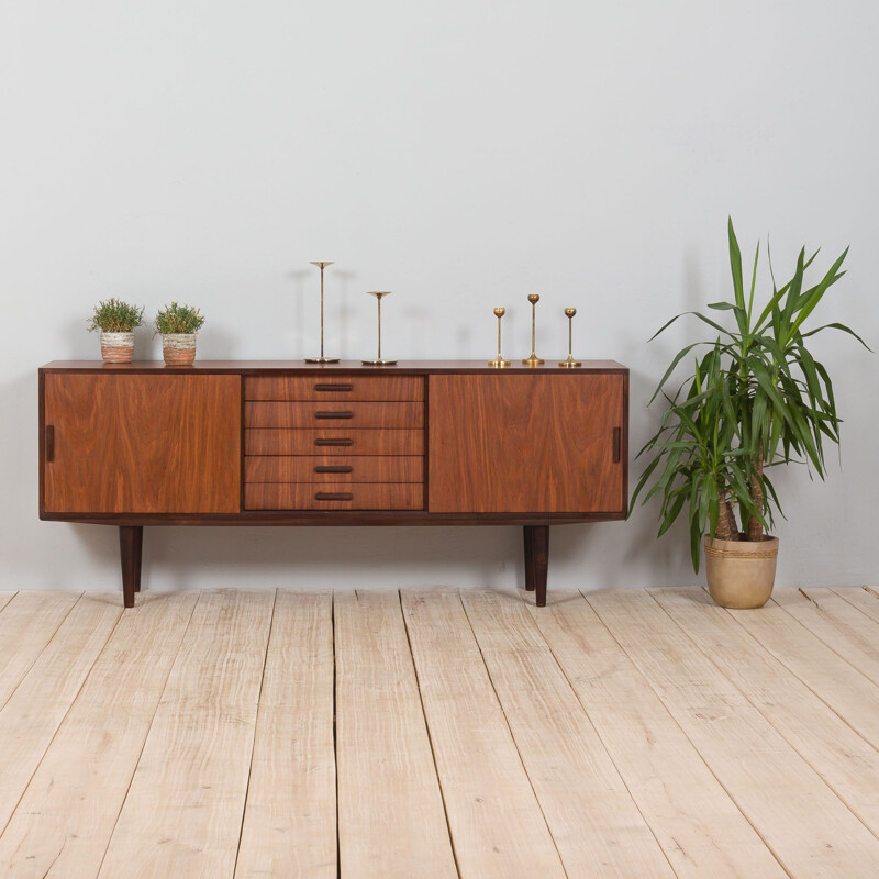 Danish mid century teak sideboard on tapered legs, 1970s