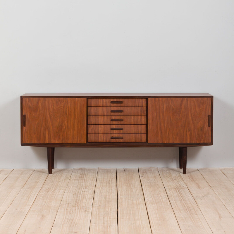 Danish mid century teak sideboard on tapered legs, 1970s