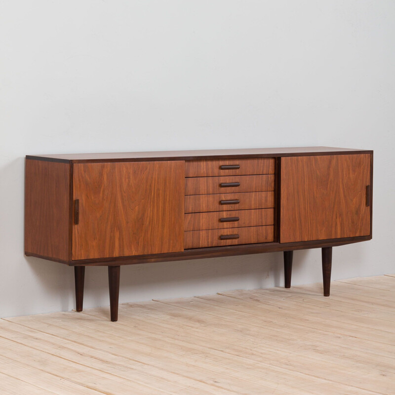 Danish mid century teak sideboard on tapered legs, 1970s