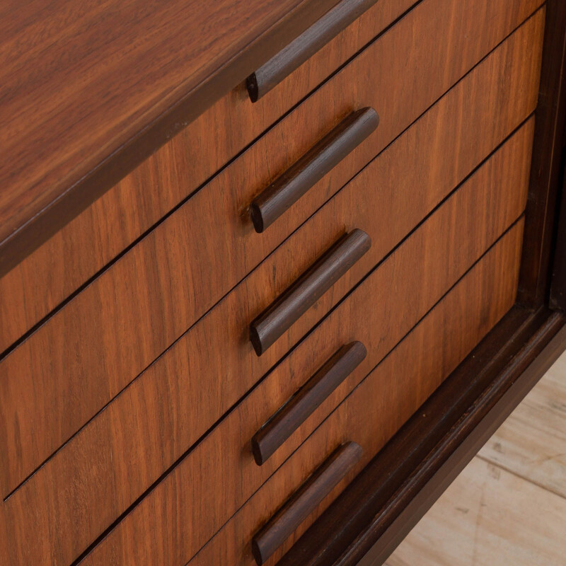 Danish mid century teak sideboard on tapered legs, 1970s