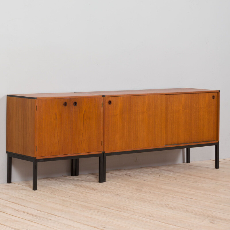 Pair of vintage teak sideboards by Aksel Kjersgaard, Denmark 1960