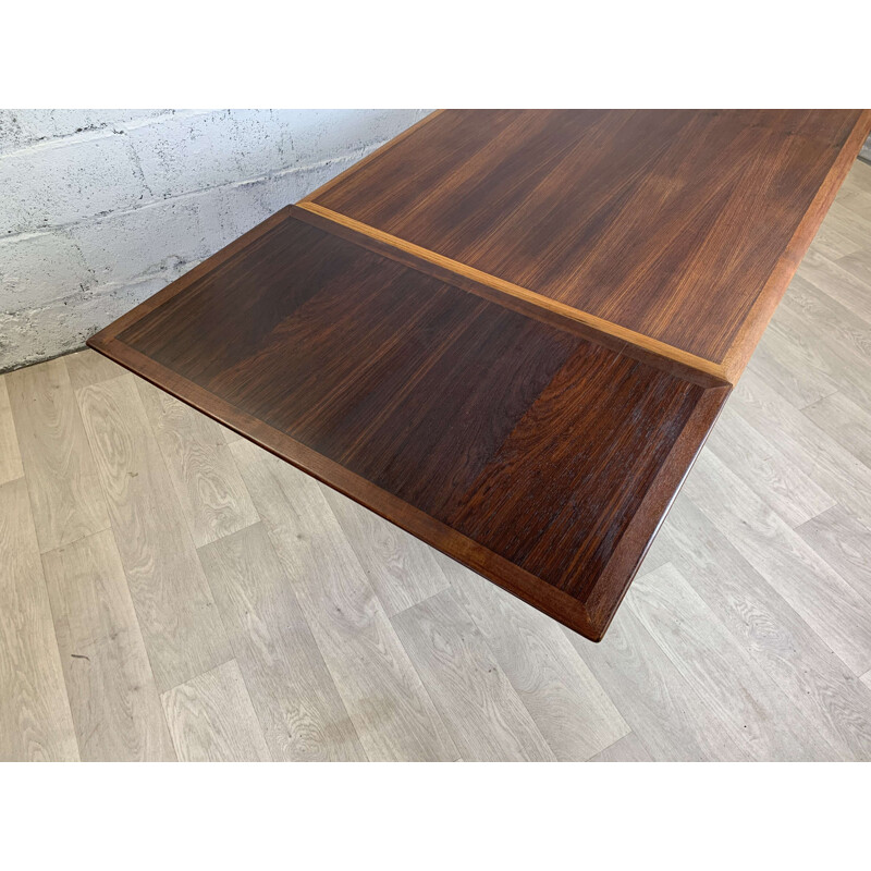 Table scandinave vintage en palissandre et hêtre, 1960