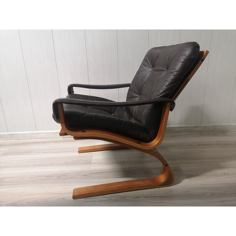 Mid century armchair by Elsa & Nordahl Solheim for Rybo Rykken & Co, 1970s