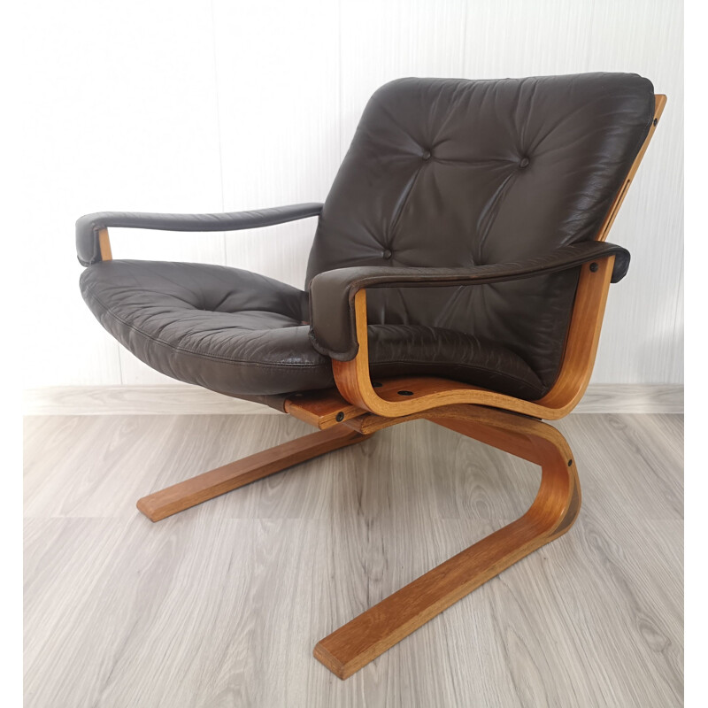 Mid century armchair by Elsa & Nordahl Solheim for Rybo Rykken & Co, 1970s