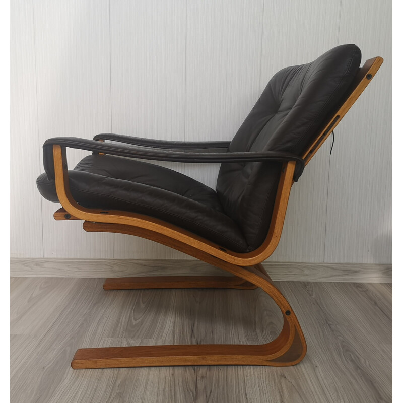 Mid century armchair by Elsa & Nordahl Solheim for Rybo Rykken & Co, 1970s