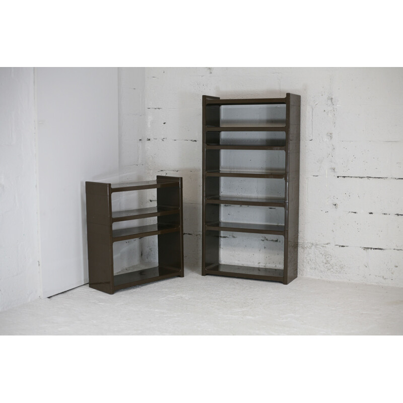 Pair of vintage plastic bookcases, France 1970s