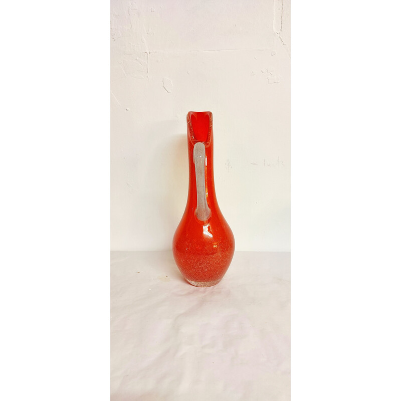 Mid century Murano glass jug, Italy 1970s