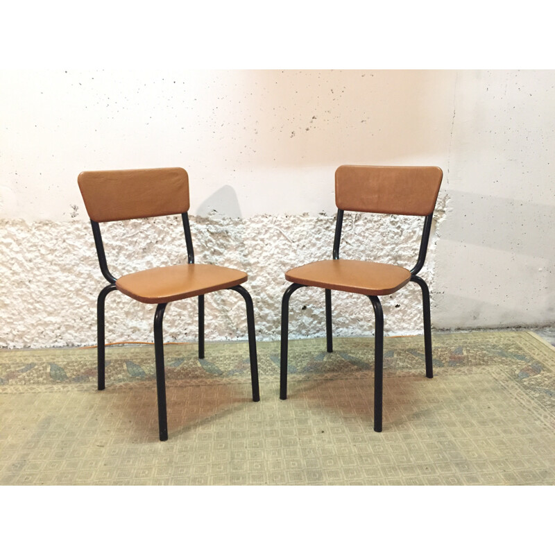 Meurop pair of "C-59" chairs, Pierre GUARICHE - 1950s