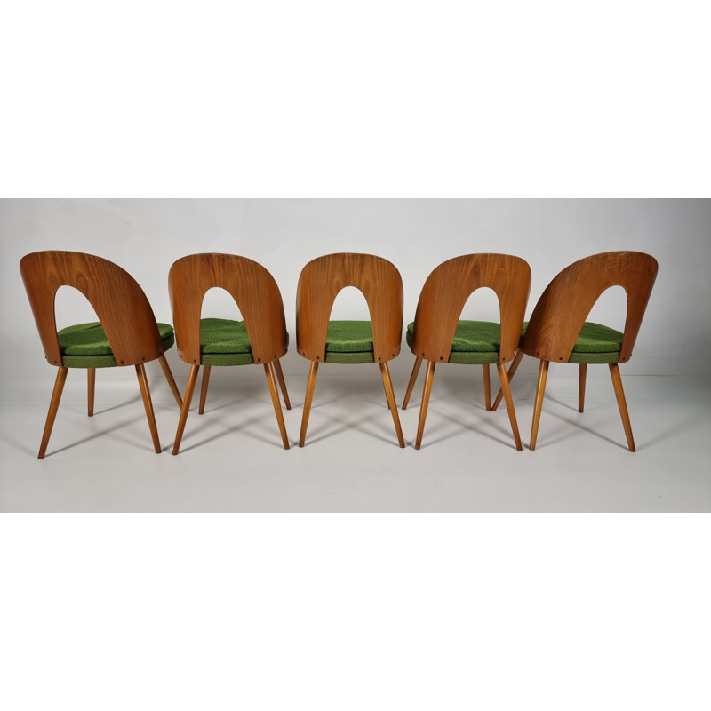 Ensemble de 5 chaises vintage d'Antonín Šuman pour Tatra, 1960