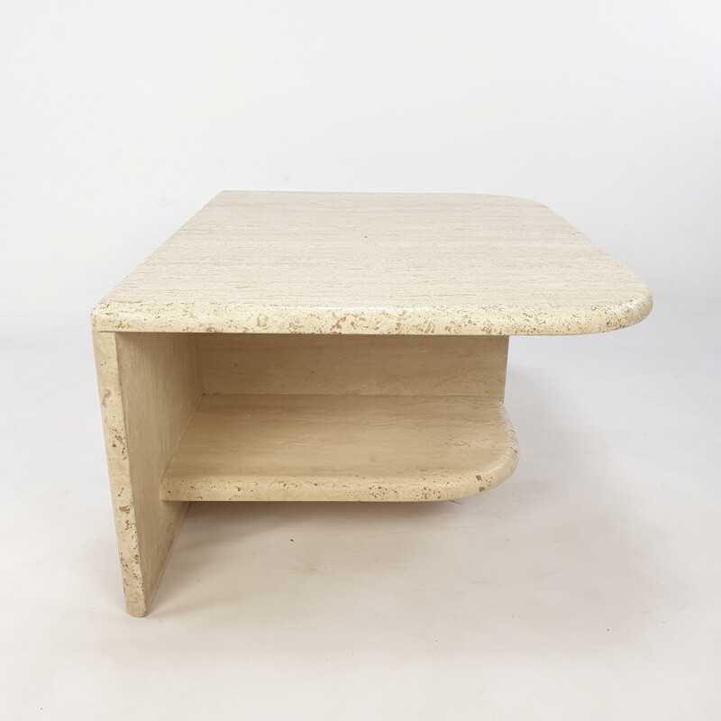 Mid-century Italian travertine coffee table, 1980s