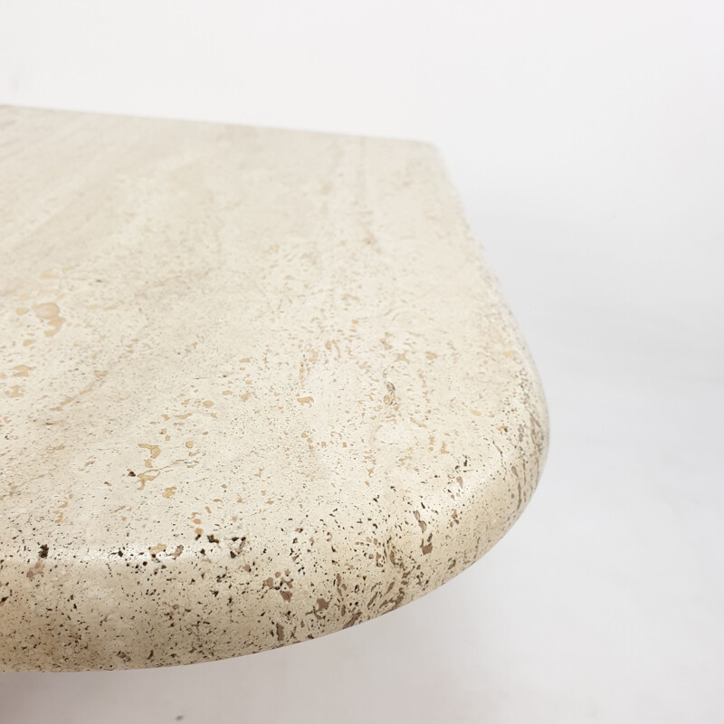 Mid-century Italian travertine coffee table, 1980s