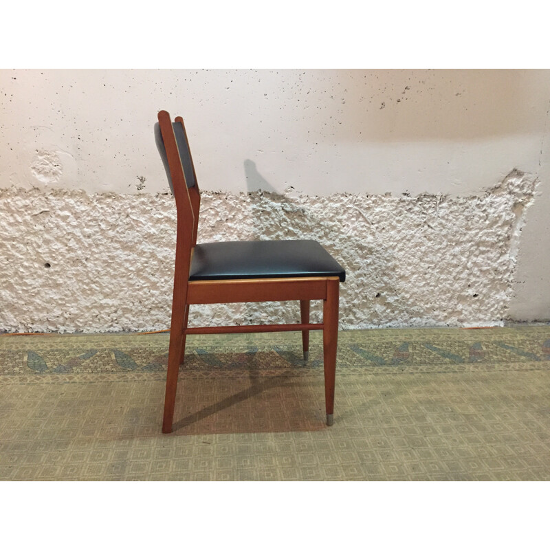 Set of 4 Scandinavian chairs in teak - 1960s