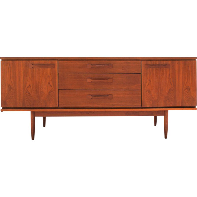 Vintage teak sideboard with 2 doors and 3 drawers by Frank Guille for Austinsuite