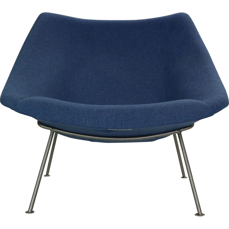 Vintage F157 blue armchair by Pierre Paulin for Artifort, Netherlands 1964