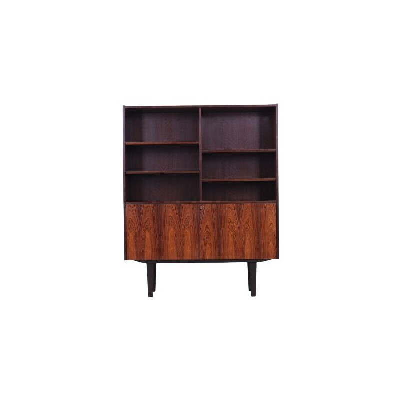 Rosewood vintage stained black bookcase, Denmark 1960s