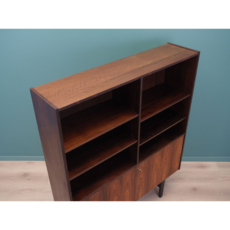 Rosewood vintage stained black bookcase, Denmark 1960s