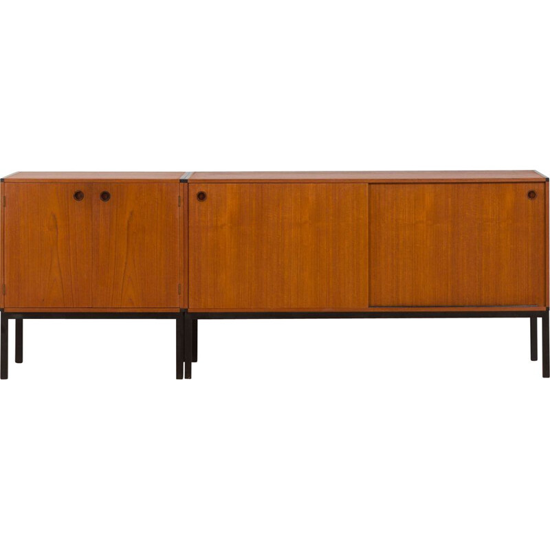 Pair of vintage teak sideboards by Aksel Kjersgaard, Denmark 1960