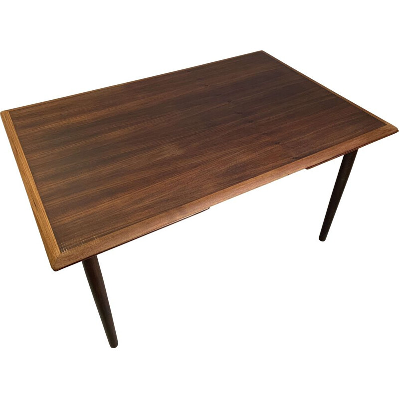Scandinavian vintage rosewood and beechwood table, 1960