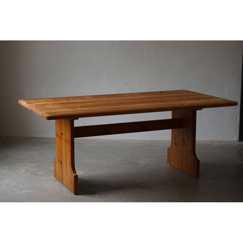 Mid century rectangular dining table in pine by Carl Malmsten for Karl Andersson & Søn, 1970s