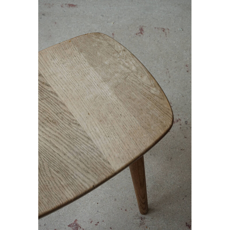 Vintage oak stool "palle" by Yngve Ekström, Sweden 1950