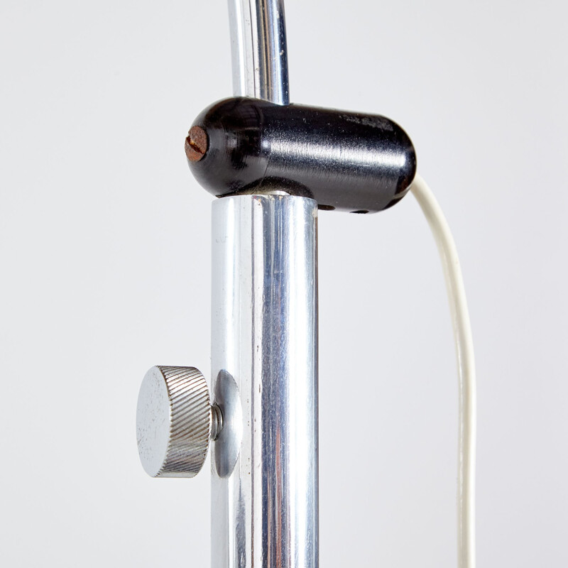 Mid century Borsfay Tamás chrome floor lamp, 1970s