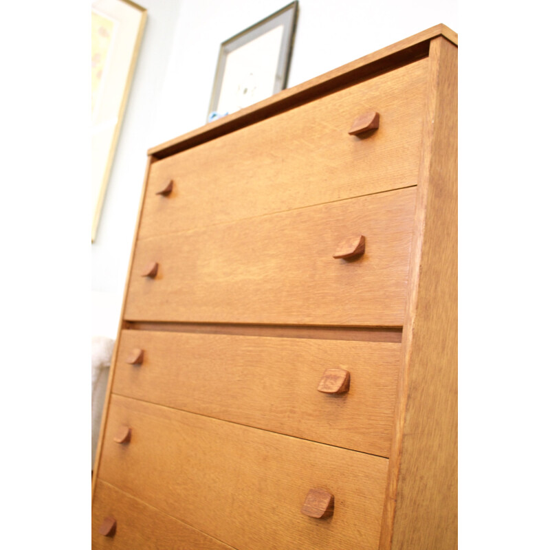 Mid century teak Tallboy chest of drawers, UK 1970s