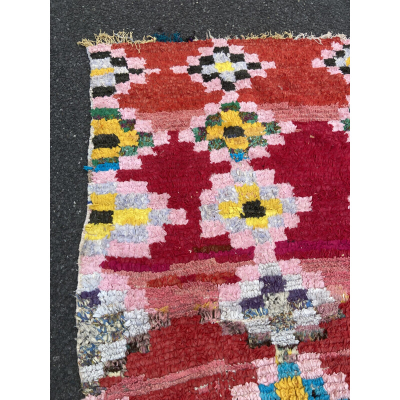 Vintage Berber Boucherouite rug, Morocco 2000