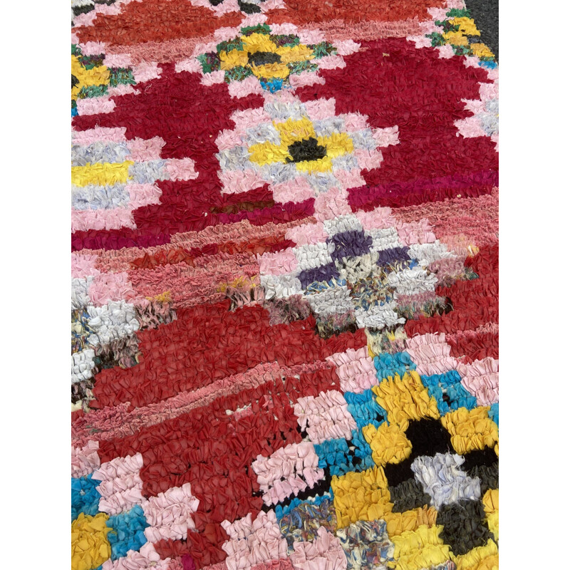 Vintage Berber Boucherouite rug, Morocco 2000