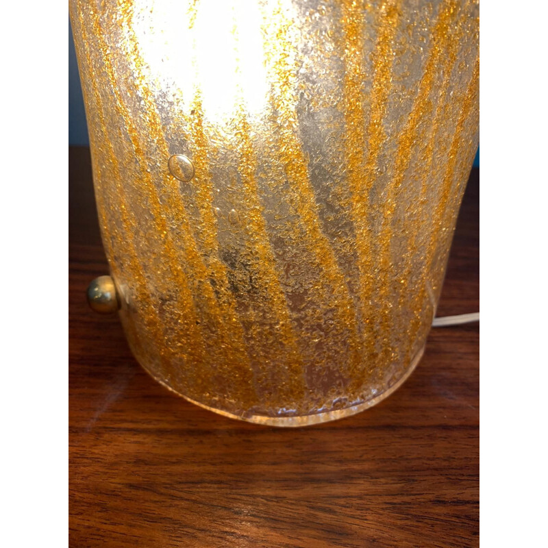 Lampe vintage en verre de Murano Mazzega, 1970