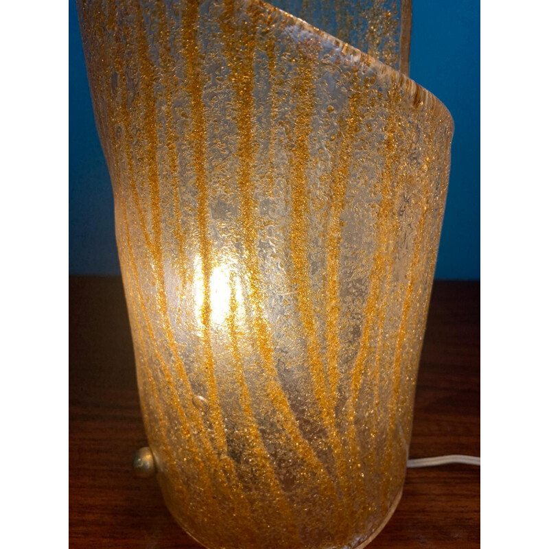 Vintage Murano glass lamp Mazzega, 1970