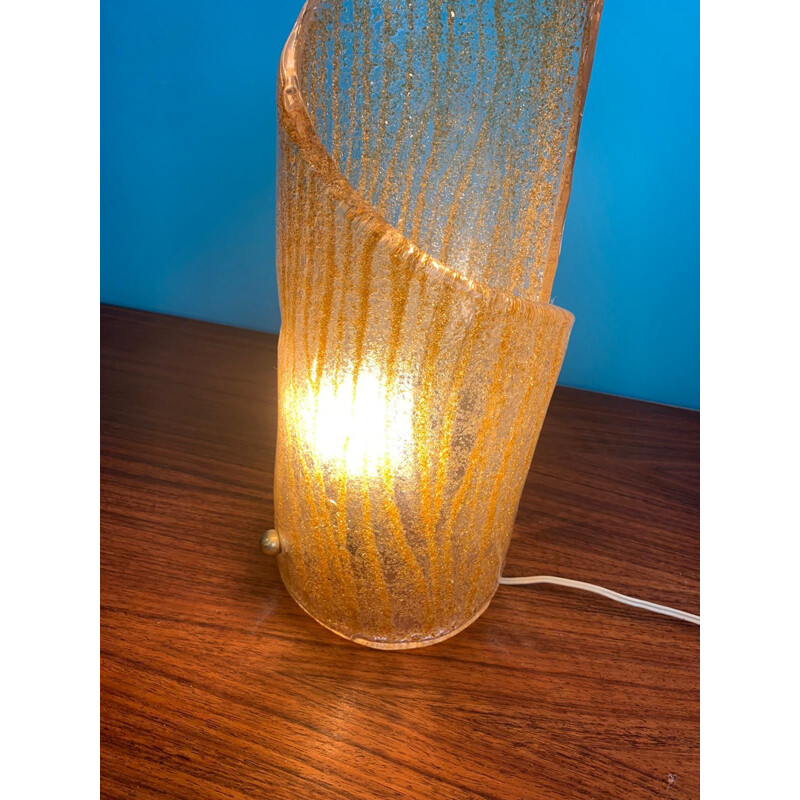 Lampe vintage en verre de Murano Mazzega, 1970