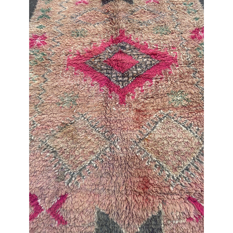 Vintage Berber Boujaad wool rug, Morocco 1980