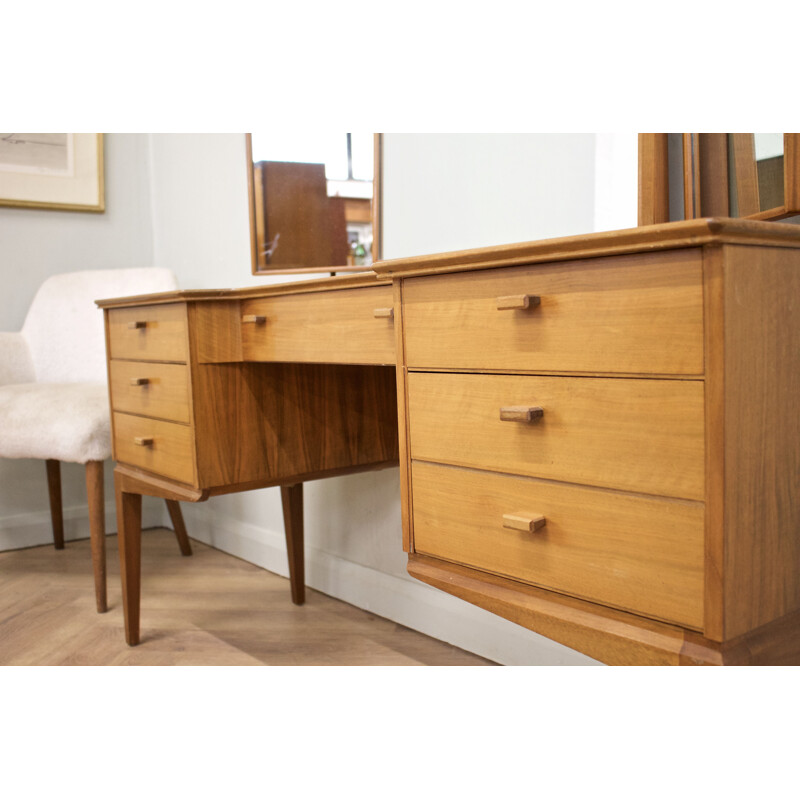 Walnut mid century dressing table by Alfred Cox for Heal's, 1960s