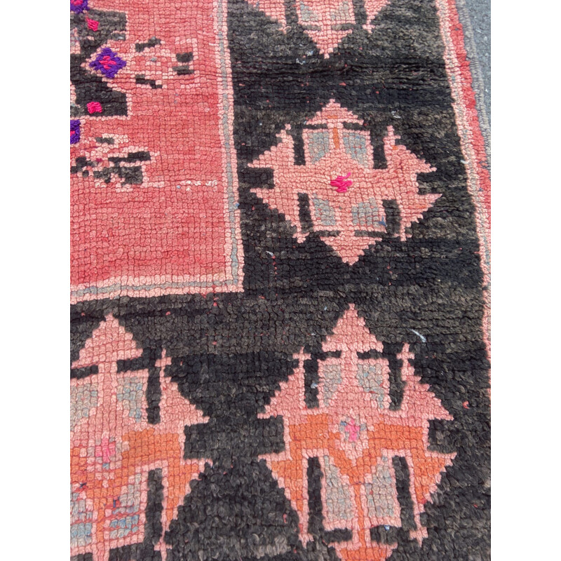 Tapete de lã de boujaad berbere Vintage, Marrocos 1990