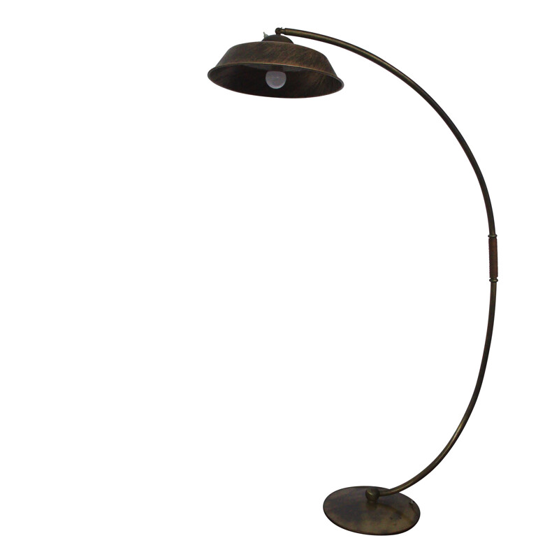 Mid century brass floor lamp, 1950s