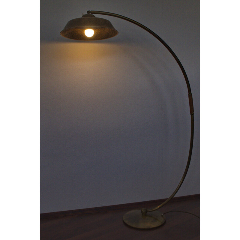 Mid century brass floor lamp, 1950s