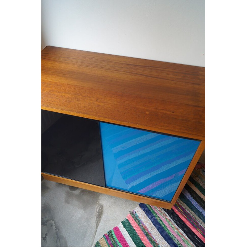 Mid century wood and glass sideboard, 1960